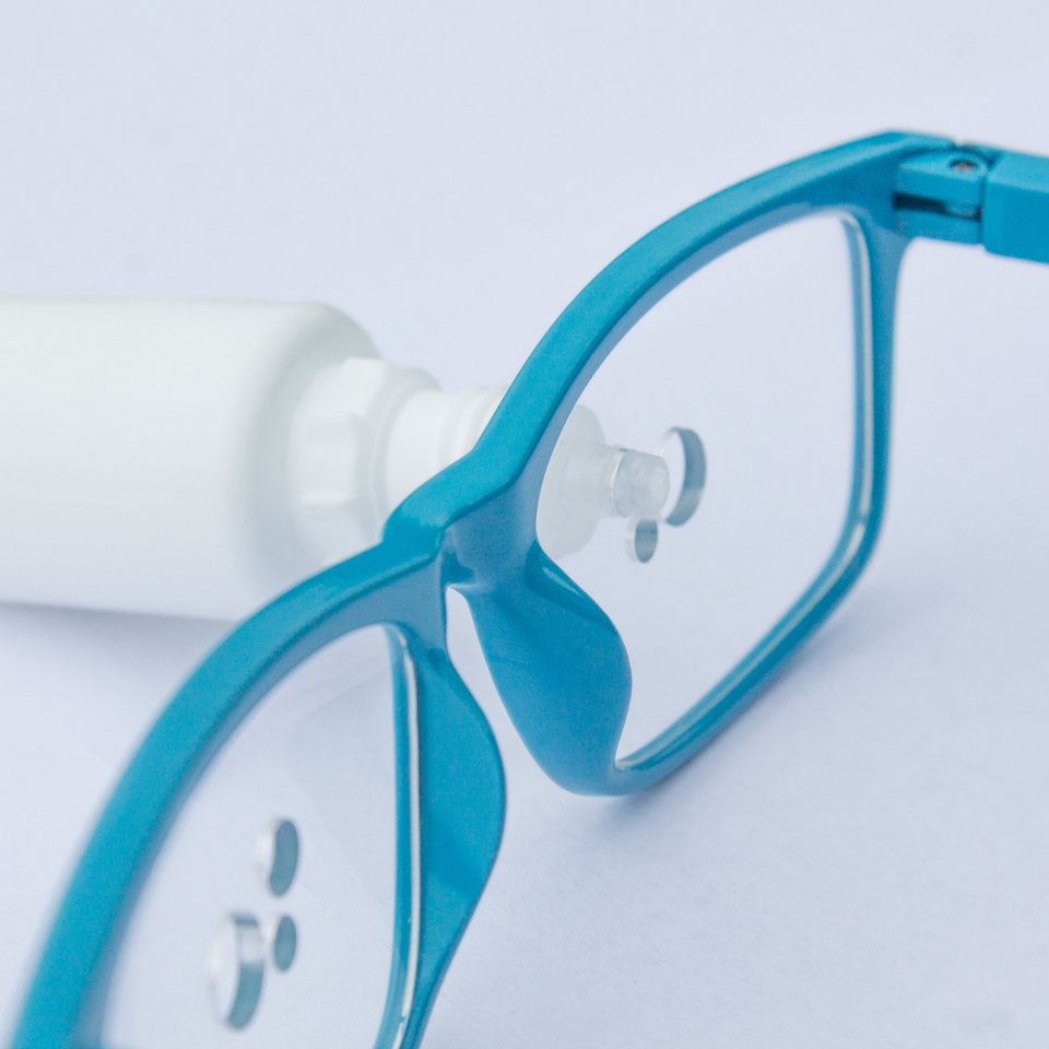 Easy Eye Drops glasses: As easy as 1, 2, 3. Make putting in eye drops easy with this new eye drop helper.